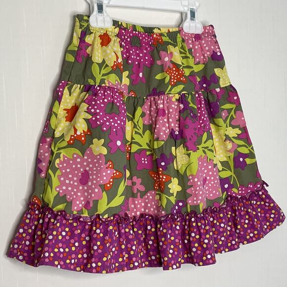 Hanna Andersson Girls Colorful Mixed Print Cotton Skirt Size 5 110cm - Picture 2 of 7